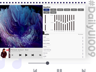 DailyUI009 - Winamp Revamp adobexd blue equilizer music visualization