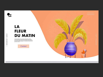 Landing Page Illustration | La fleur du matin brand identity branding design illustration illustration art illustration directs vector