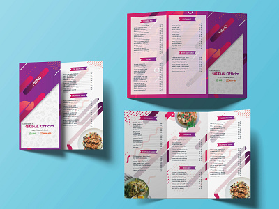 Menu card design advertisement branding poster shop