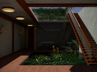 Quite house 3d art architecture blender render
