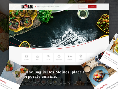 Corporate cuisine home screen redesign catering corporate cuisine dribbble best shot food food delivery home delivery homepagedesign landingpage minimal simplicity ui ux design