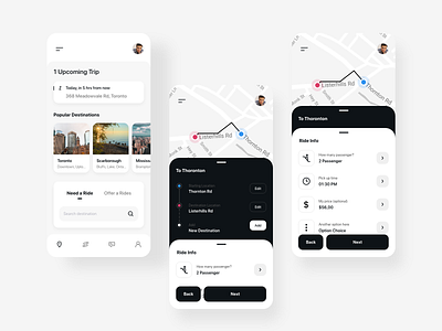 Ride Share App app design clean app design clean ui dribbble best shot ios app design mobile app design online app ride share app rideshare ui ux design