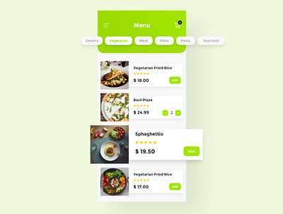 Food Menu App app design clean app design delivery app dribbble best shot food app ios app design modern app design online app restaurant app restuarant ui ux design