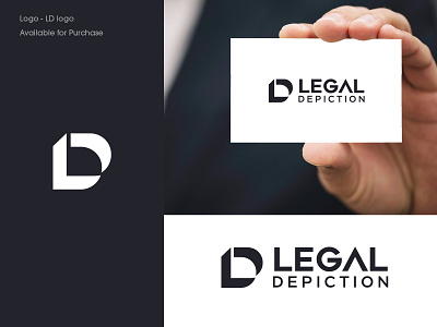 LD logo attorney branding design forsale icon identity law legal letter logo logo mark minimal monogram ux