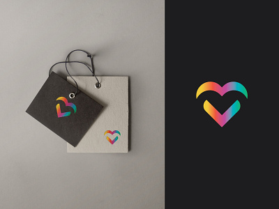 Abstract Heart Logo abstract branding design forsale gradient graphics heart icon identity logo love loveforall mark minimal monogram