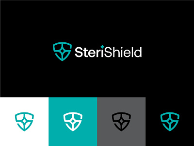 SteriShield Logo abstract brand branding design graphic design guard health icon identity illustration logo mark minimal shield star steri symbol ui vector