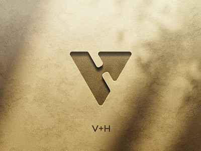 V+H logo Wip abstract arrow branding construction financial growth holding icon identity letter vh logo mark minimal progress ui vector