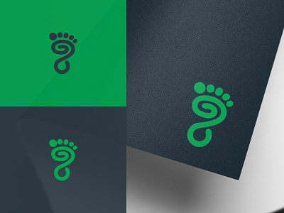 Abstract Foot Mark abstract designs foot graphics graphics package identity logo mark mark icon symbol minimal monogram monogram logo