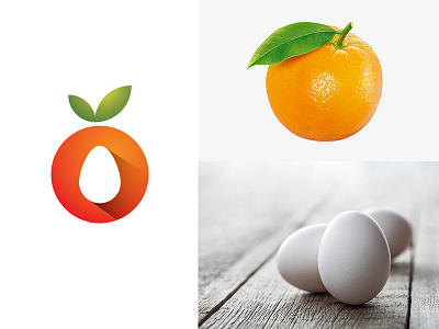 Organe + Egg Logo Design (WIP) abstract egg farm fruits identity logo minimal nature orange organic vector