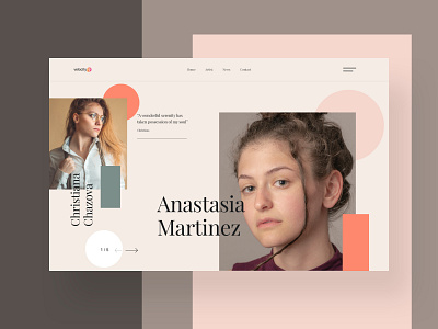 Header Design colorful creative creative design fashion free header imagery minimal model shapes trendy typography ui webui