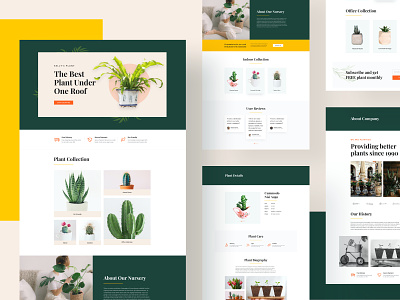 Plant Shop/Nursery Layouts for SP Page Builder Pro green joomla layout layouts minimal design modern layout nursery organic page builder plant shop product design template uidesign web design