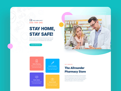 Pharmacy Layouts for SP Page Builder Pro colorful medical web medicine medicine store mockup modern onlineshop pharmacy pharmacy website product design template trendy uidesign vaccine webui