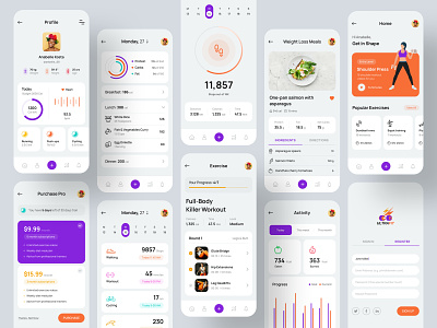 ULTRAFIT: Health and Fitness iOS App activity appdesign appmockup appui creative dailyui fitness health illustration iosapp mobile productdesign profile trending uidesign uitrends uiux userinterface