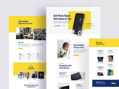 Gadget Repair Layouts for SP Page Builder Pro gadgets laptop repair phone repair repair service template web web layouts webui