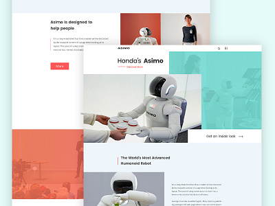 ASIMO | Landing Page Concept clean homepage landing page minimal website