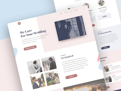 Wedding Planner | Website design homepage minimal modern uiux website wedding planner