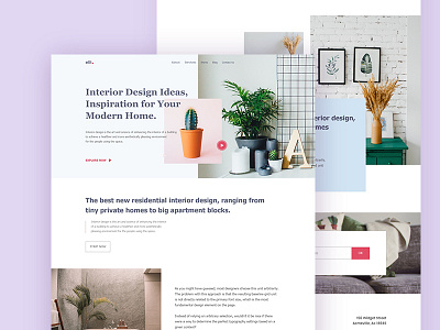 Interior Design Agency Website agency colorful creative design gradient landing page minimal product ui ux web website