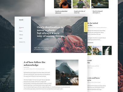 Travel Blog Website Design