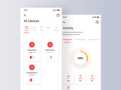 MEXIHOME - Smart Home App app app ui colorful design ios app minimal smart home trendy design ui ui ux design