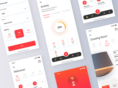 MEXIHOME - Smart Home App(full) app colorful creative design design gradient homepage ios minimal mobile app smart app smarthome typography ui uiux ux