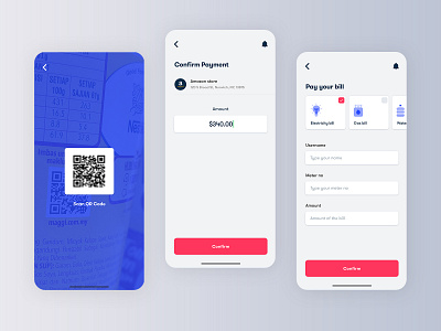 Smart Mobile Banking App 2018 trend 2019 2020 app app design app ui banking colorful ios minimal mockup payment qr code smart app trendy typography ui vector