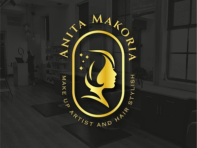 Anita Makoria : Makeup Artist Logo - Moeizoddin Kazi branding design graphic design illustration logo logo design moeizoddin moeizoddin kazi ui vector