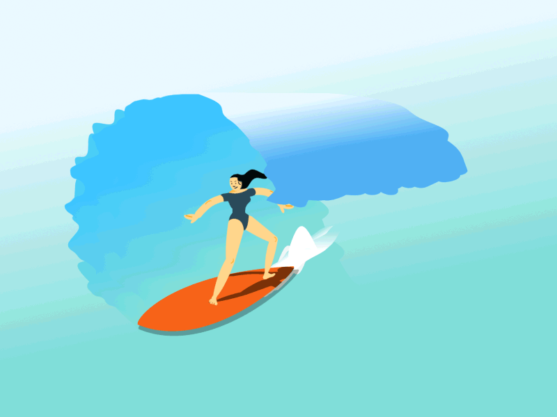 Water skiing 2d animation ae after effects animation animation 2d animation after effects animation design character character animation design girl illustraion motion graphic sea ski skiing water waterboard waterboarding white
