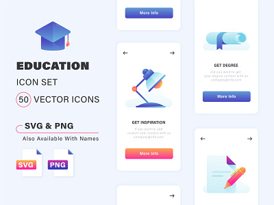 Education Premium $$ Icon set