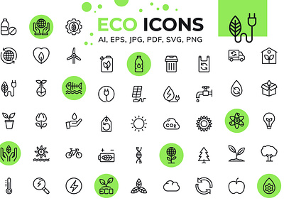 ECO Line Icon set Premium$$