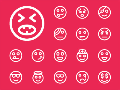 Emoji line Icon emoji emoticon icons smileys