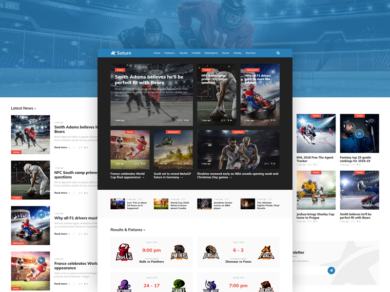 Sports Magazine & News WordPress Theme sports news wordpress theme newspaper sport magazine theme news wordpress