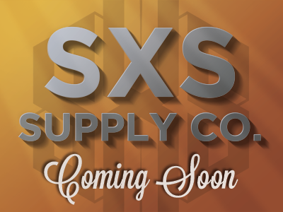 SXS Supply CO. Coming Soon sneakers and speakers sxs type type experiment typography