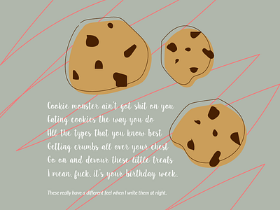 Week of Birthday Treats - Day 3 birthday card cookies illustration rhyme sweets treats