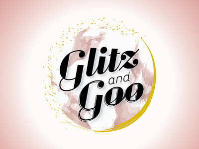 Glitz and Goo Logo branding glitter glitz logo watercolor