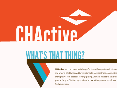 Content Section blue brown chactive chattanooga orange sports