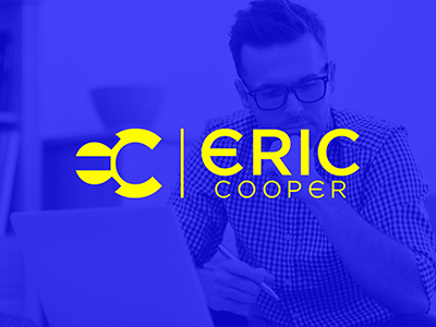 Eric Cooper - Logo design blue branding design entrepeneur graphicdesign logo logodesign negative space vector yellow