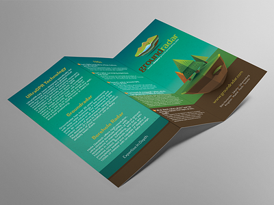 Ground Radar Brochure brochure design graphic design green print print design trifold