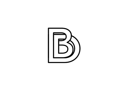 BD Monogram b brand d logo monochrome monogram