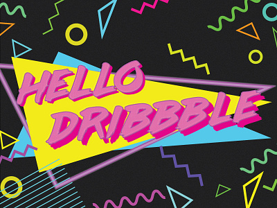 Hello Dribbble 80s debut