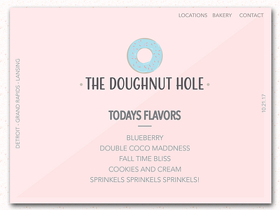 Daily UI 003 • Landing Page/Above the fold clean daily ui daily ui 003 doughnuts food graphic design pastels simple ui design ux design web web design