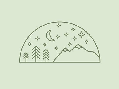 Simplicity in the stars designs icons illustration line weight lines outdoors simplicity trees