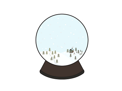 Snow Globe globe illustration lines magic simple illustration snow snow globe snowing winter