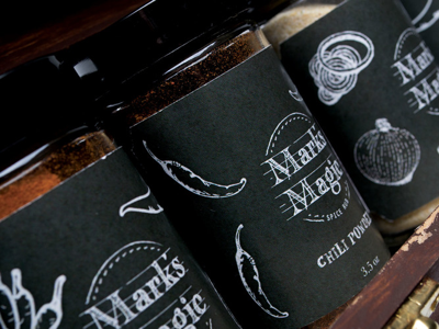 Marks Magic Packaging illustrative packaging packaging design spice packaging