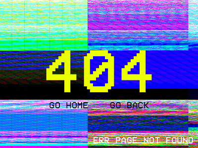 Glitch 404 Page