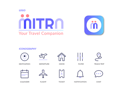 Mitra Branding app design icon illustration logo minimal
