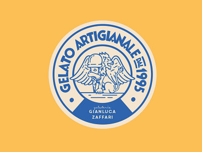Gianluca Zaffari design gelato icecream illustration lettering lettering art lion logo typography