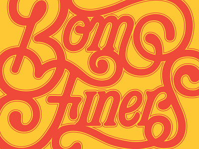 Bom Finers design lettering lettering art typography vintage logo