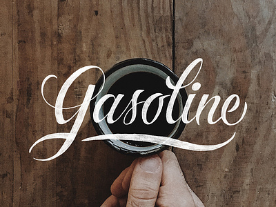 Gasoline coffee design lettering typography