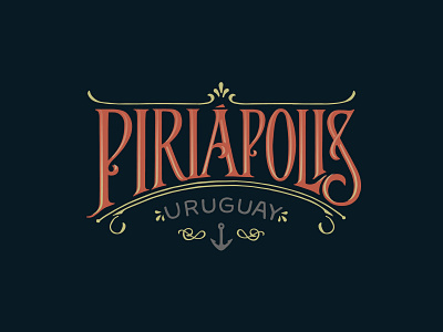 Piriápolis design lettering lettering art logo typography