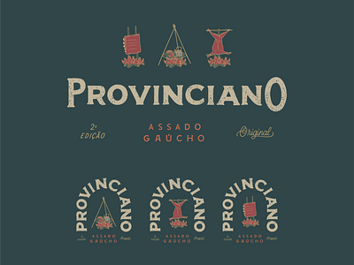 Assado Provinciano barbecue design illustration lettering lettering art logo typography